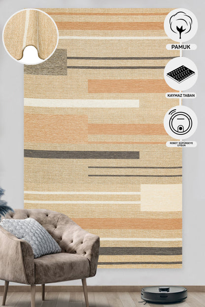 Wicker Jute Look Soft Textured Non-Slip Modern Woven Beige Rug Living Room Kitchen Bedroom Carpet