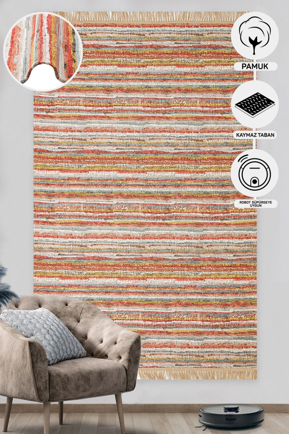 Wicker Jute Look Soft Textured Non-Slip Modern Woven Colorful Rug Living Room Kitchen Bedroom Carpet