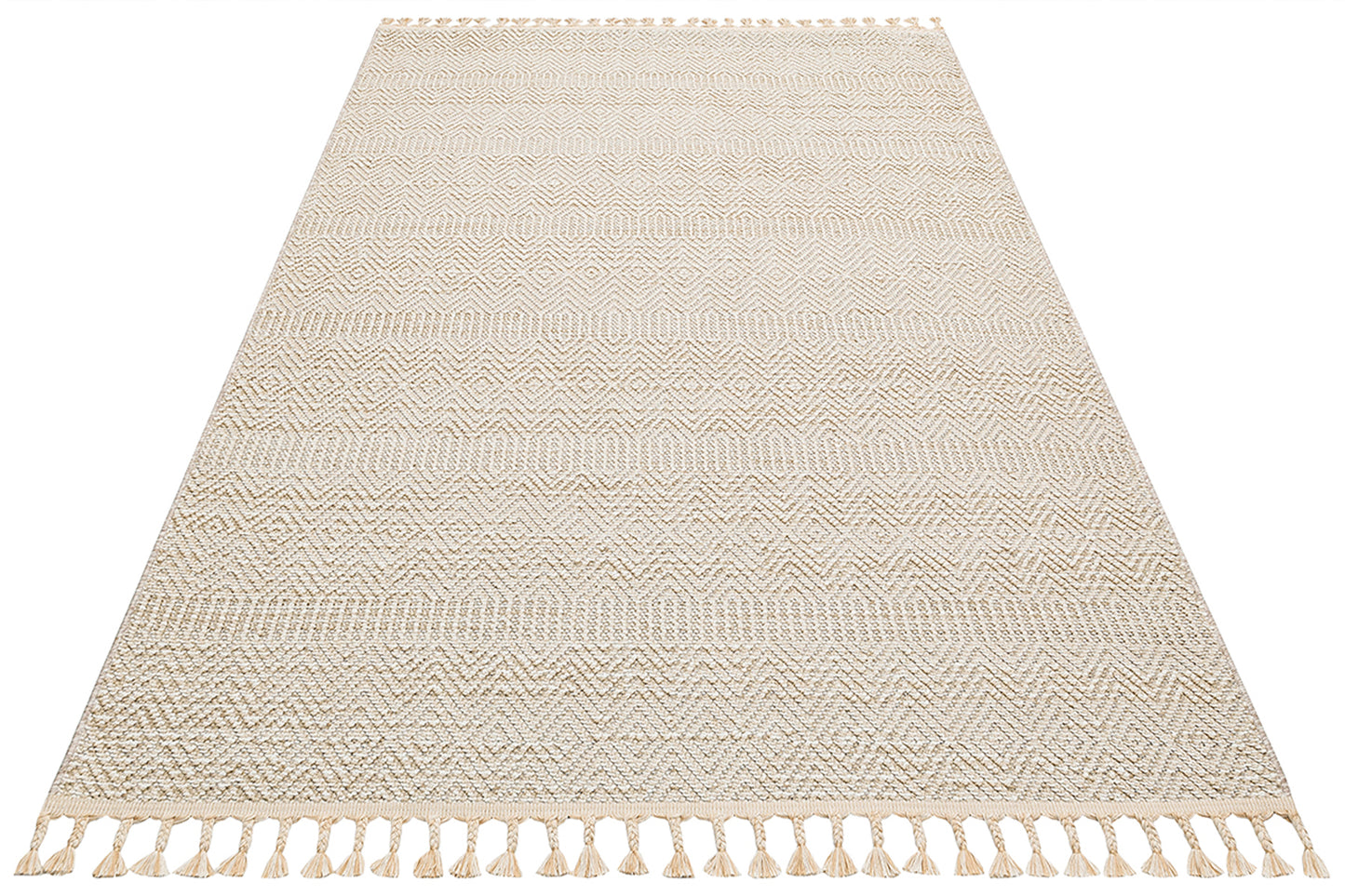 Scandinavian Knitted Loop Modern Soft Textured Antiallergic Beige Living Room Kitchen Hallway Carpet