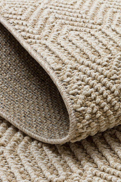 Scandinavian Knitted Loop Modern Soft Textured Antiallergic Beige Living Room Kitchen Hallway Carpet