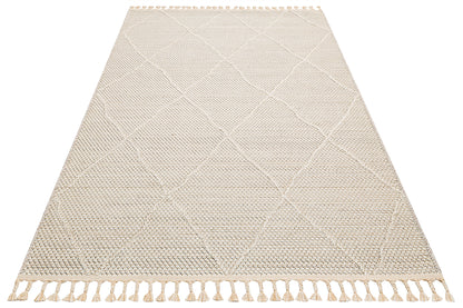 Scandinavian Knitted Loop Modern Soft Textured Antiallergic Beige Living Room Kitchen Hallway Carpet