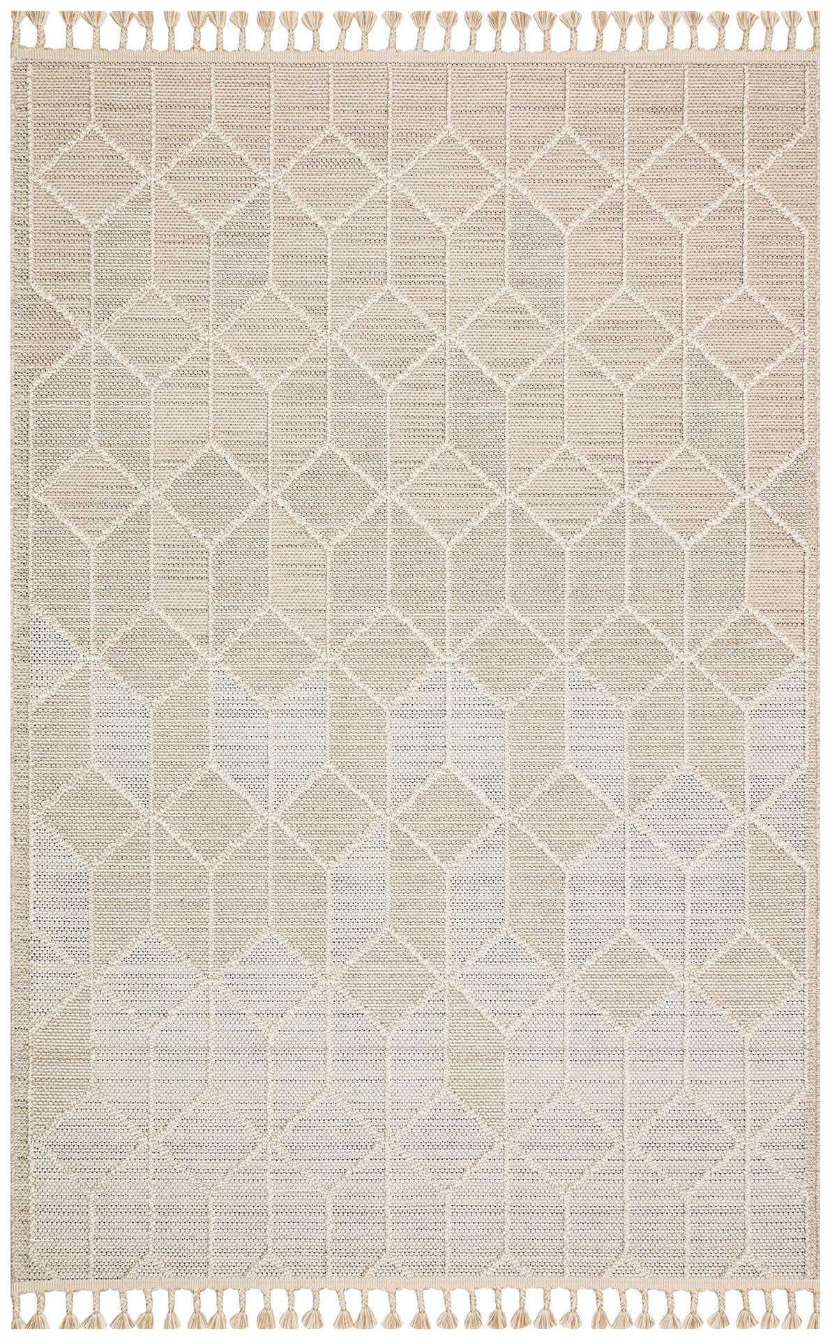 Scandinavian Knitted Loop Modern Soft Textured Antiallergic Beige Living Room Kitchen Hallway Carpet