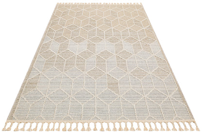 Scandinavian Knitted Loop Modern Soft Textured Antiallergic Beige Living Room Kitchen Hallway Carpet