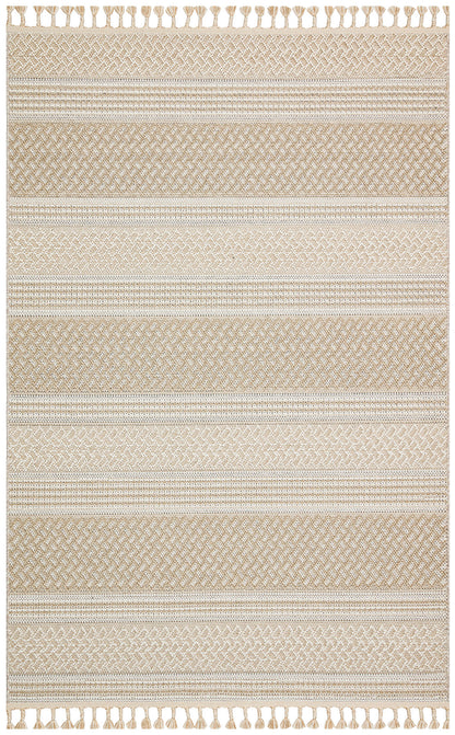 Scandinavian Knitted Loop Modern Soft Textured Antiallergic Beige Living Room Kitchen Hallway Carpet