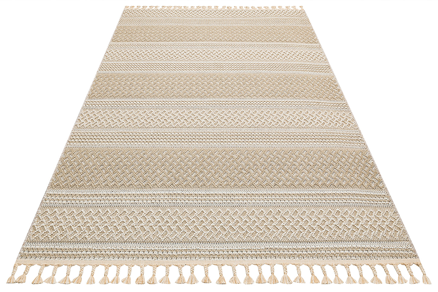 Scandinavian Knitted Loop Modern Soft Textured Antiallergic Beige Living Room Kitchen Hallway Carpet