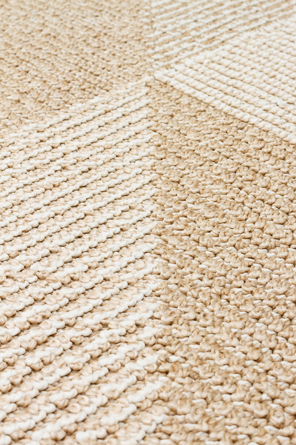 Scandinavian Knitted Loop Modern Soft Textured Antiallergic Beige Living Room Kitchen Hallway Carpet