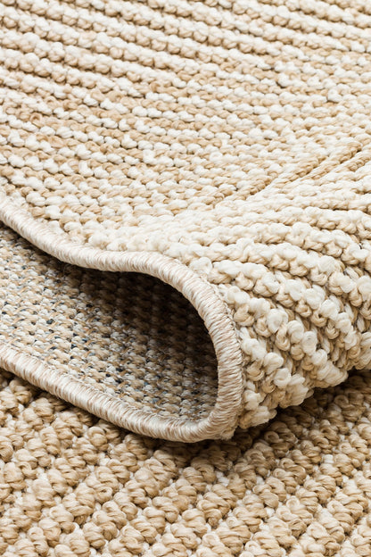 Scandinavian Knitted Loop Modern Soft Textured Antiallergic Beige Living Room Kitchen Hallway Carpet