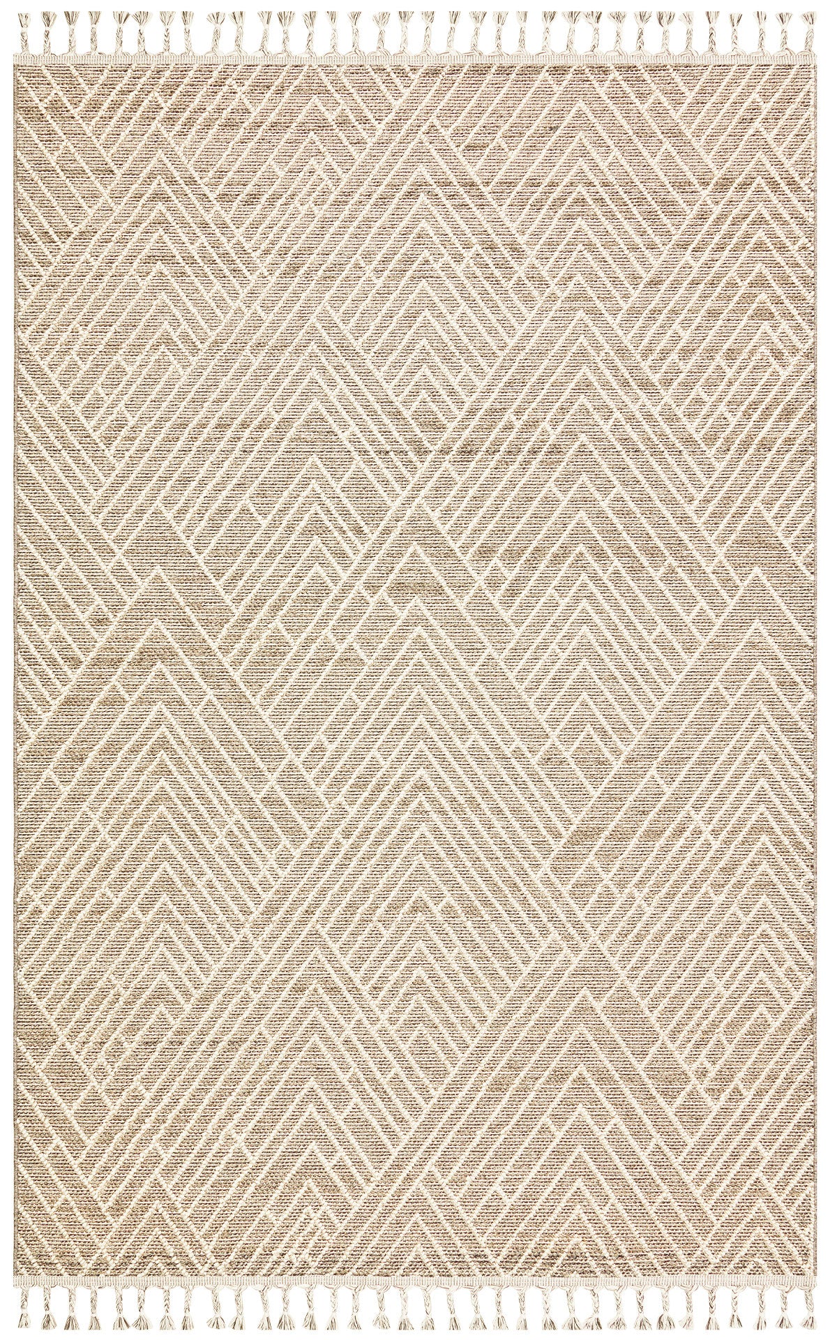 Scandinavian Knitted Loop Modern Soft Textured Antiallergic Beige Living Room Kitchen Hallway Carpet