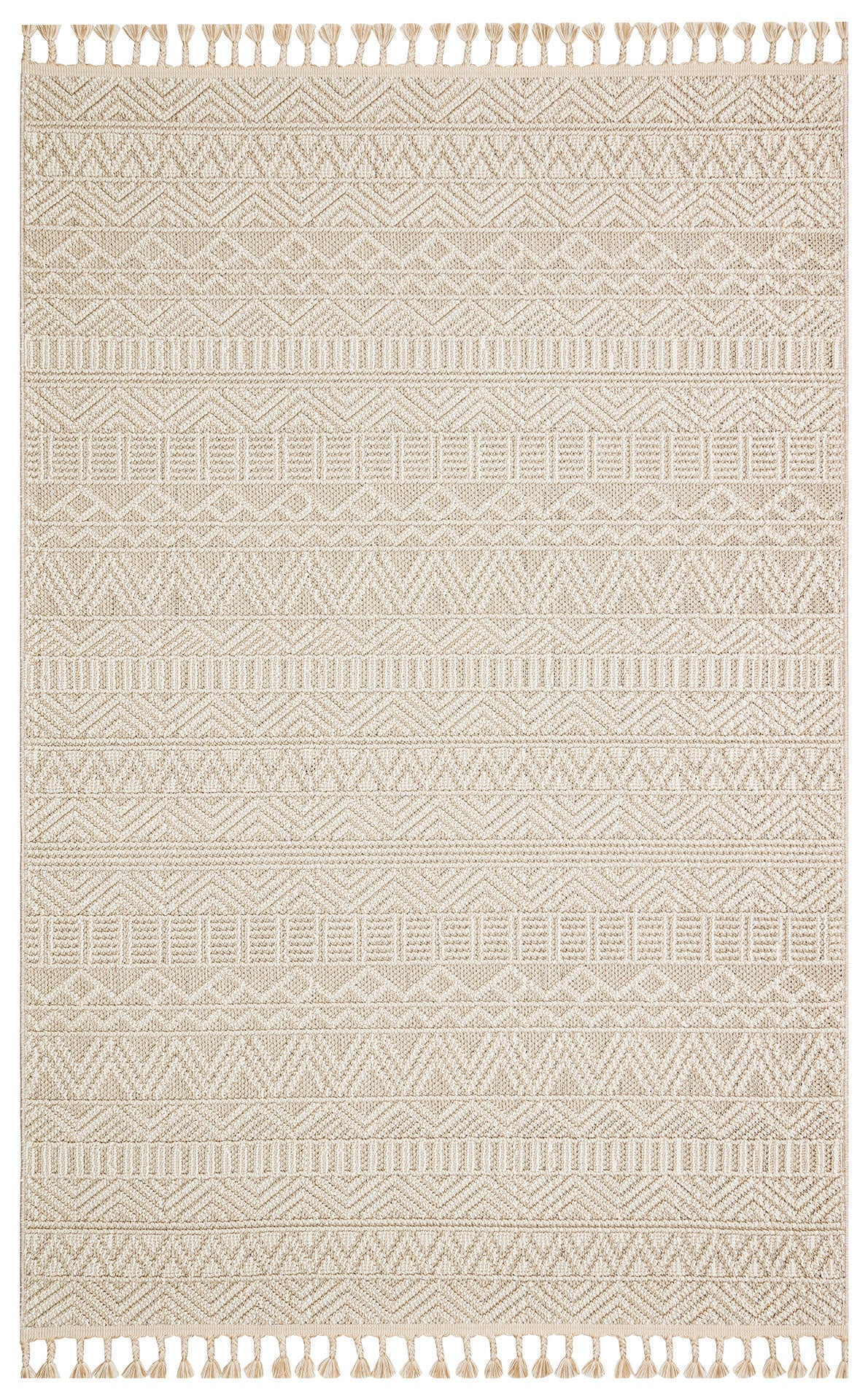 Scandinavian Knitted Loop Modern Soft Textured Antiallergic Beige Living Room Kitchen Hallway Carpet