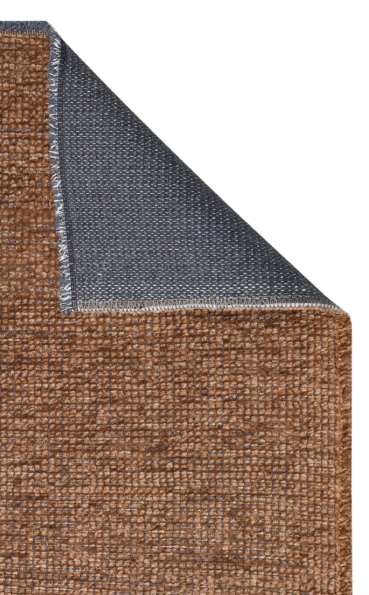 Practical Soft Textured Plain Brown Color Pile Dust-Free Non-Slip Washable Rug Kitchen Living Room