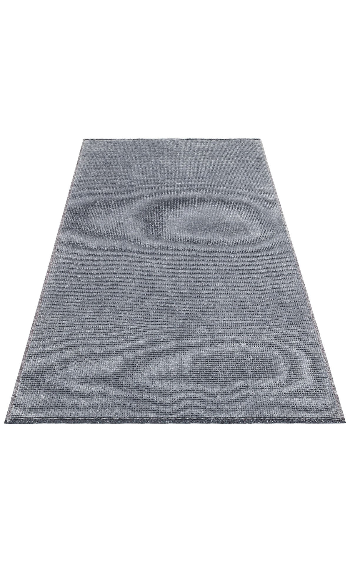 Practical Soft Textured Plain Gray Color Lint Anti-Dust Non-Slip Washable Rug for Kitchen Living Room Hallway