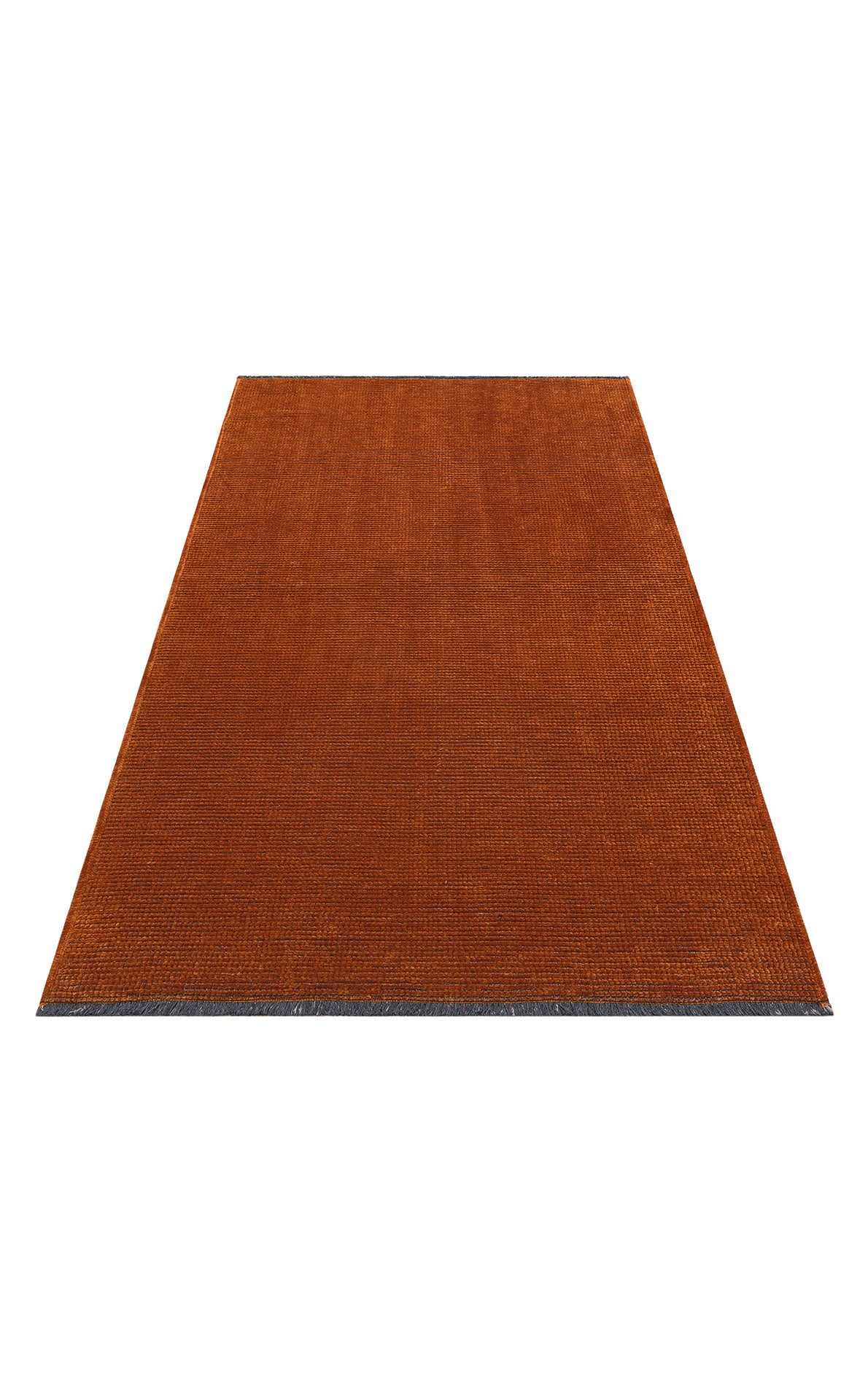 Practical Soft Textured Plain Orange Color Lint Anti-Dust Non-Slip Washable Rug Kitchen Living Room