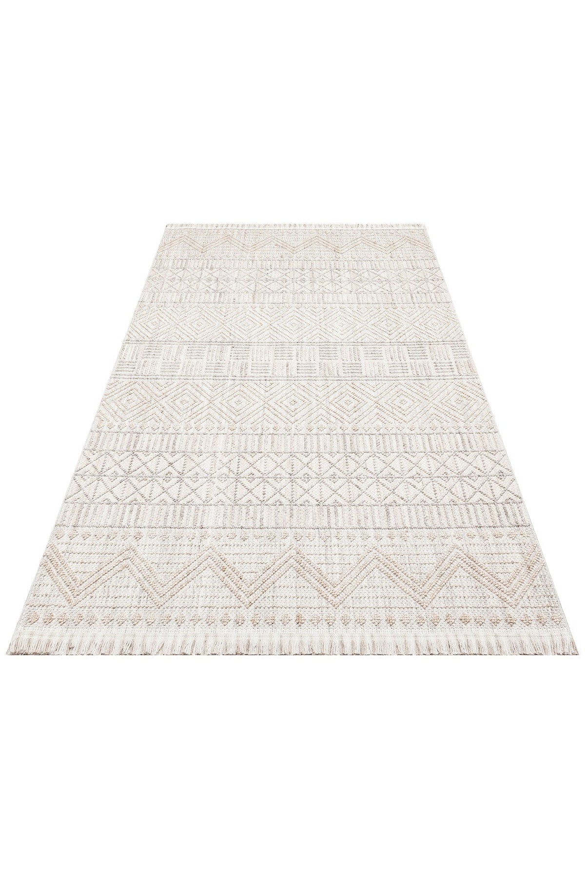 Scandinavian Knitted Loop Woven Antiallergic Modern Gray Beige Machine Made Carpet for Living Room Kitchen Hallway