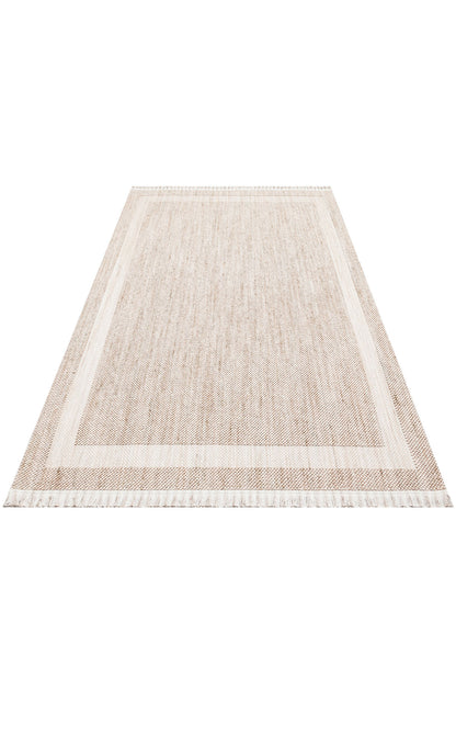 Scandinavian Knitted Loop Woven Antiallergic Modern Beige Machine Made Carpet for Living Room Kitchen Hallway