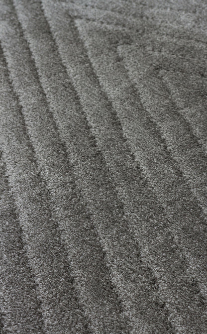 Simple Patterned Soft Textured Fluffy Modern Antiallergic Anthracite Machine Made Carpet for Living Room Kitchen Hallway