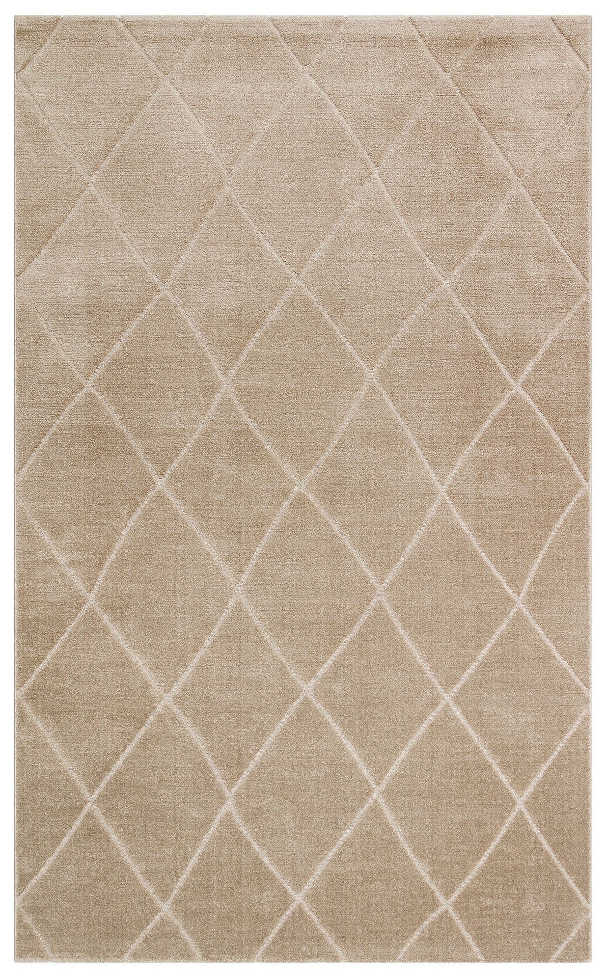 Simple Patterned Soft Textured Fluffy Modern Antiallergic Beige Machine Made Carpet for Living Room Kitchen Hallway