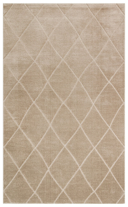 Simple Patterned Soft Textured Fluffy Modern Antiallergic Beige Machine Made Carpet for Living Room Kitchen Hallway