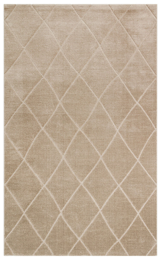 Simple Patterned Soft Textured Fluffy Modern Antiallergic Beige Machine Made Carpet for Living Room Kitchen Hallway