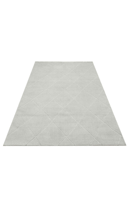 Simple Patterned Soft Textured Fluffy Modern Antiallergic Gray Machine Made Carpet for Living Room Kitchen Hallway