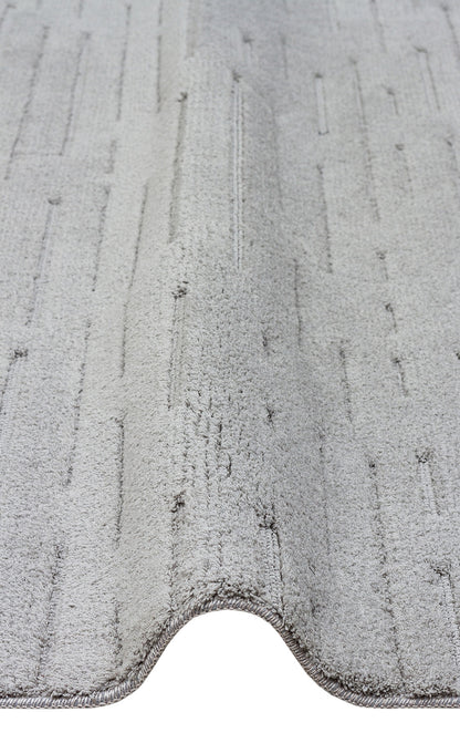 Simple Patterned Soft Textured Fluffy Modern Antiallergic Gray Machine Made Carpet for Living Room Kitchen Hallway