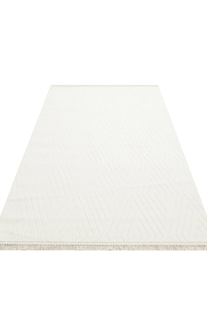 Soft Textured White Pile Dust-Proof Antiallergic Machine Made Carpet for Living Room Hallway Kitchen Children's Room