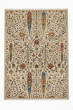 Iranian Hand-Woven Tree of Life Pattern Rug - Original Wool Classic Cream Living Room Rug
