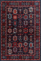 Anatolia Kırmızı Vintage Pers Desenli Yumuşak Tüylü Makine Halısı | Salon Oturma Odası Koridor Yolluk Halı Otantik