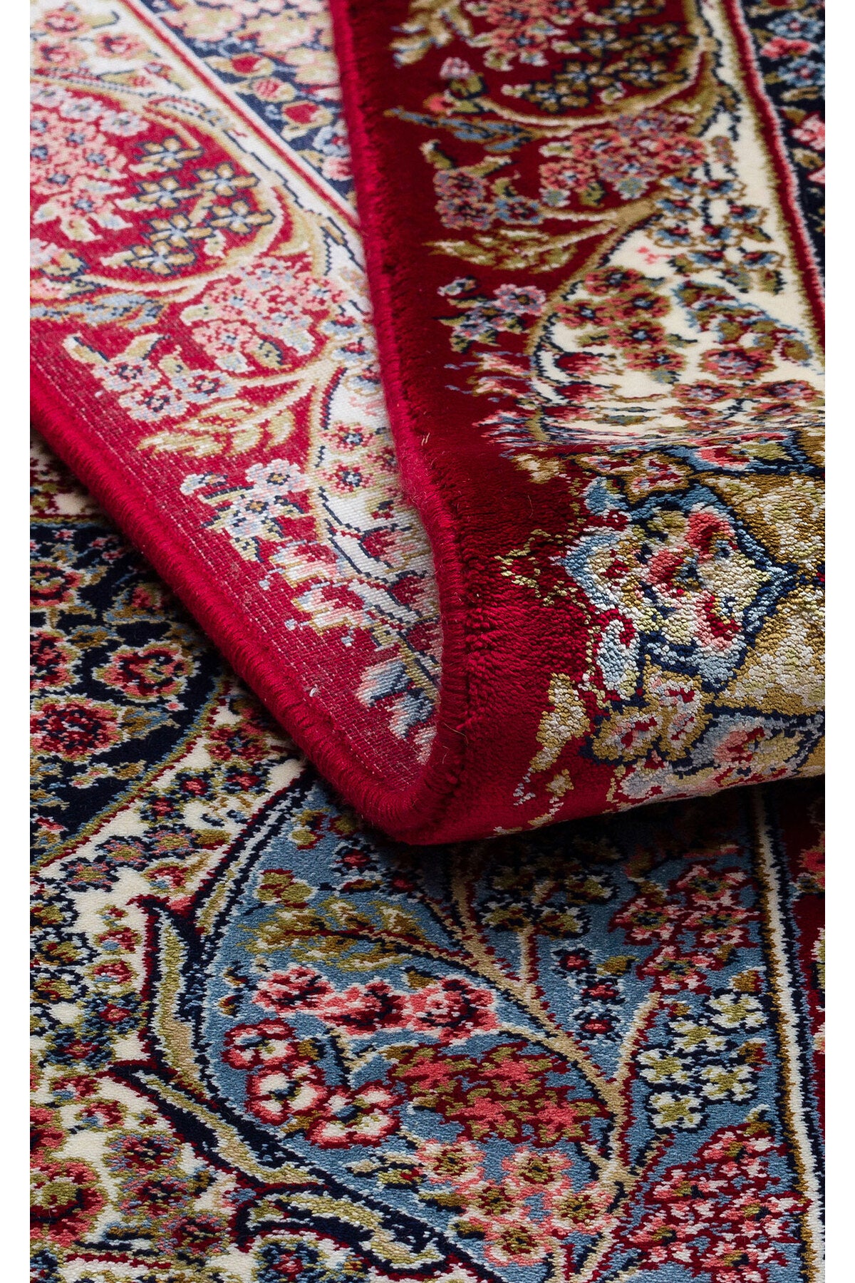 İpek Harem Serisi Bambu İplik Bordo Salon Halısı Klasik Desenli Sık Dokuma Doğal Yumuşak Dokulu