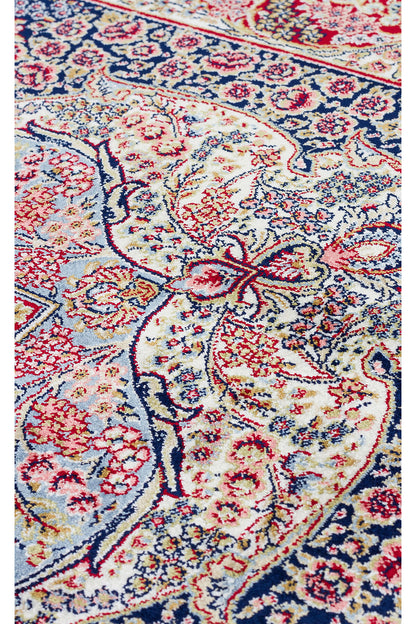 İpek Harem Serisi Bambu İplik Bordo Salon Halısı Klasik Desenli Sık Dokuma Doğal Yumuşak Dokulu