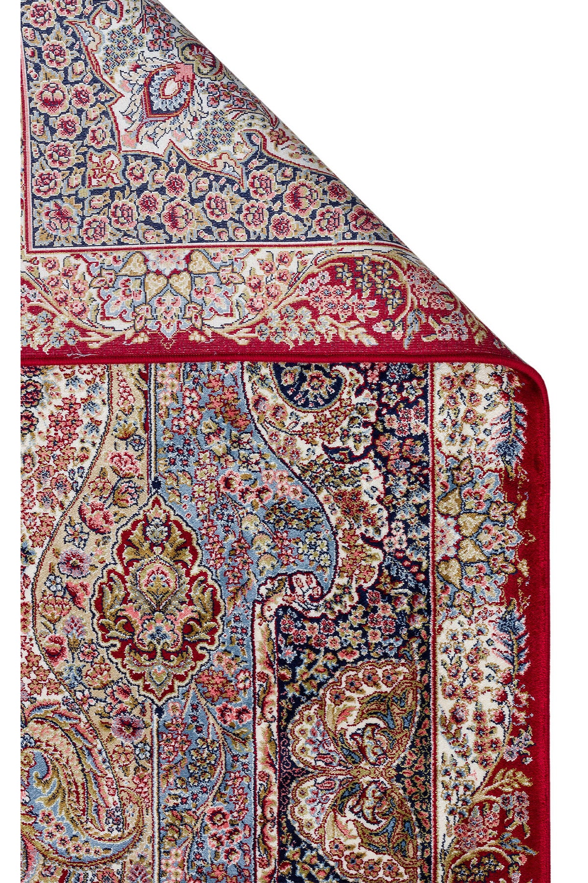 İpek Harem Serisi Bambu İplik Bordo Salon Halısı Klasik Desenli Sık Dokuma Doğal Yumuşak Dokulu