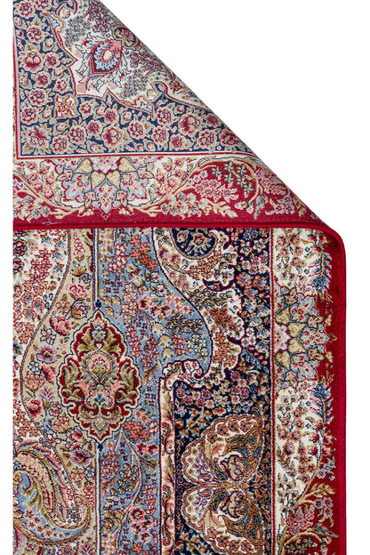 İpek Harem Serisi Bambu İplik Bordo Salon Halısı Klasik Desenli Sık Dokuma Doğal Yumuşak Dokulu