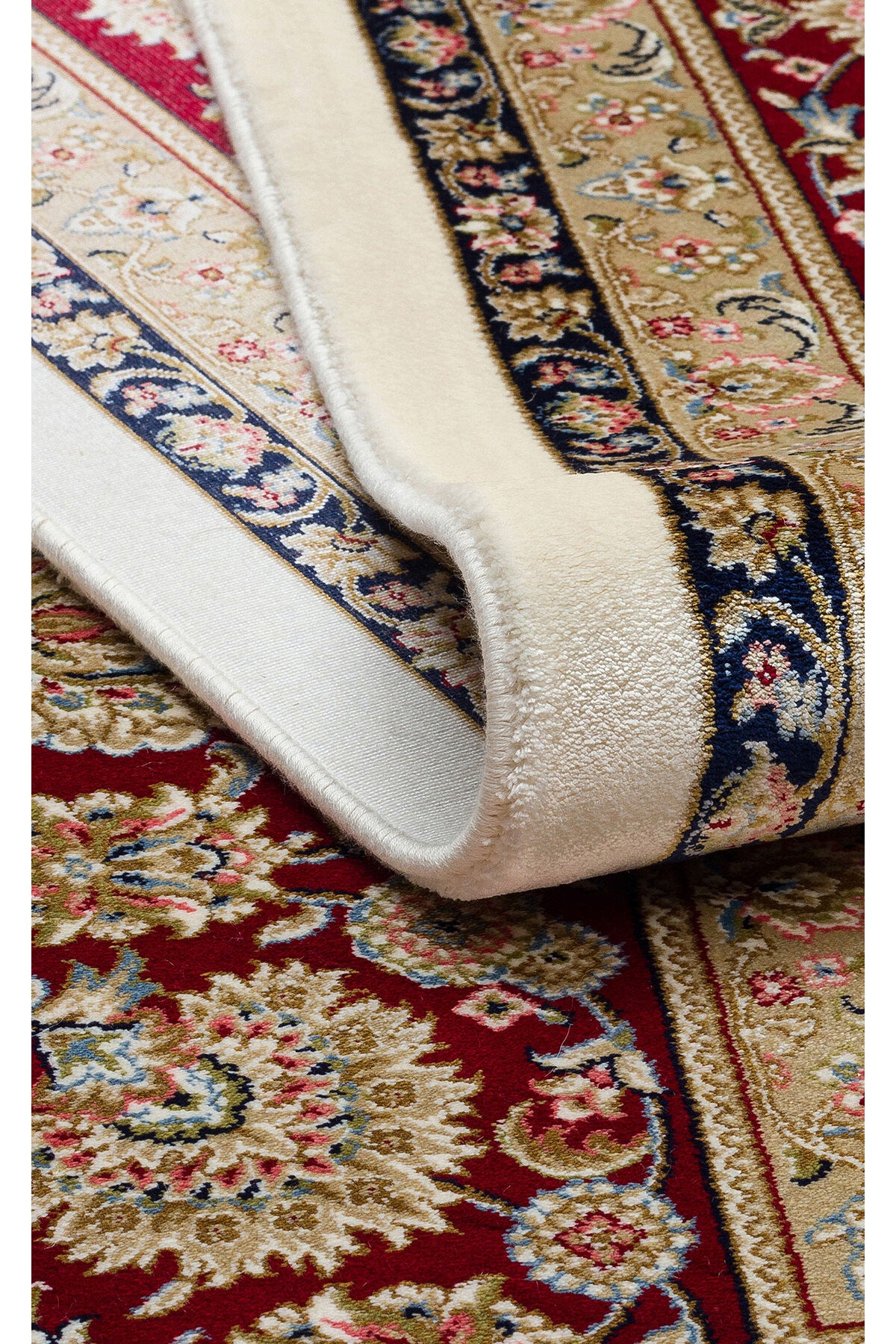 Silk Harem Series Bamboo Yarn Red Cream Living Room Rug Classic Pattern Tightly Woven Natural Soft Texture