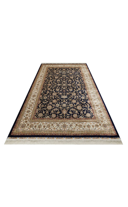 Classic Patterned High Quality Closely Woven Bamboo Silk Patterned Shiny Cream Living Room Carpet