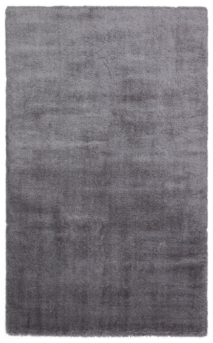 Soft Textured Fluffy Easy to Use Bedroom Antiallergic Modern Anthracite Round Shaggy Carpet