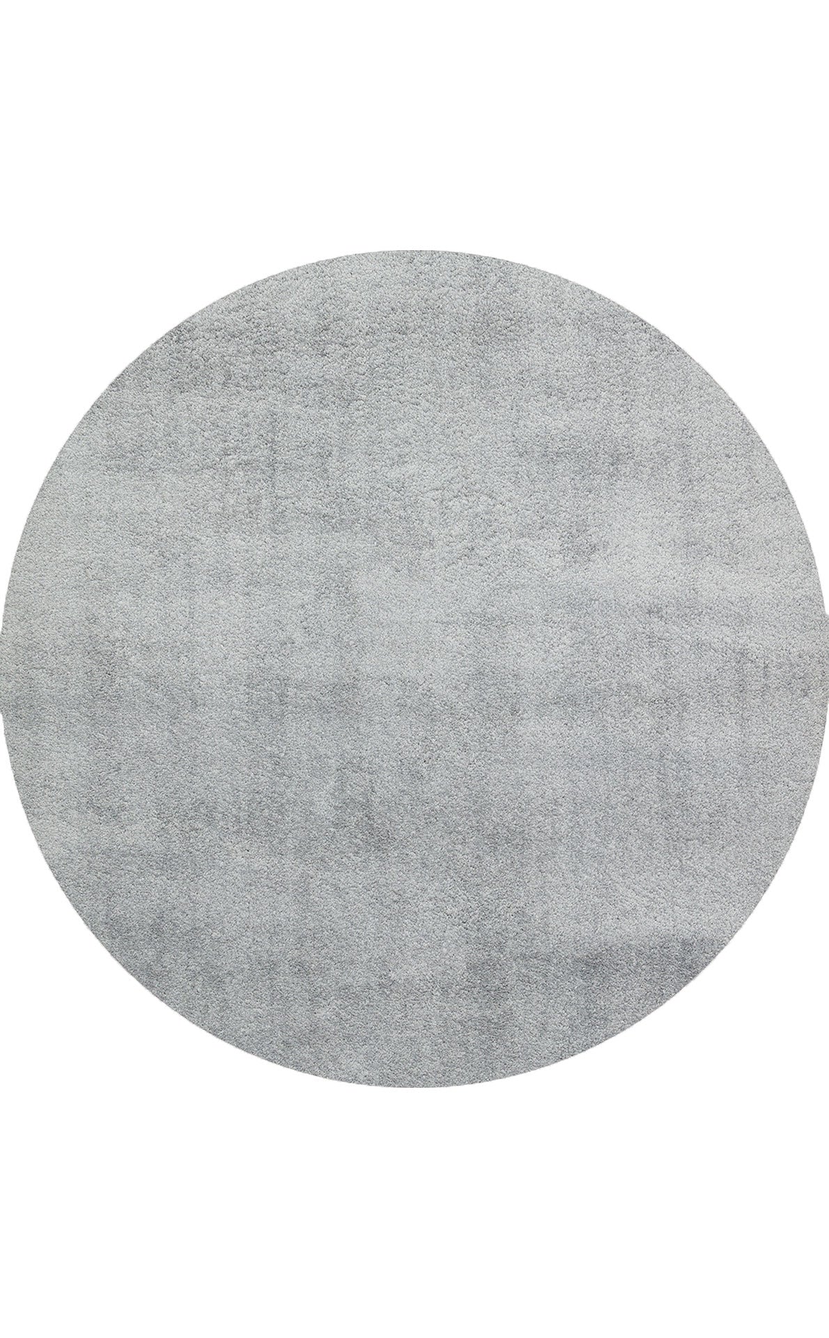 Soft Textured, Fluffy, Easy to Use, Lint-Free, Antiallergic, Modern Gray Round Shaggy Carpet