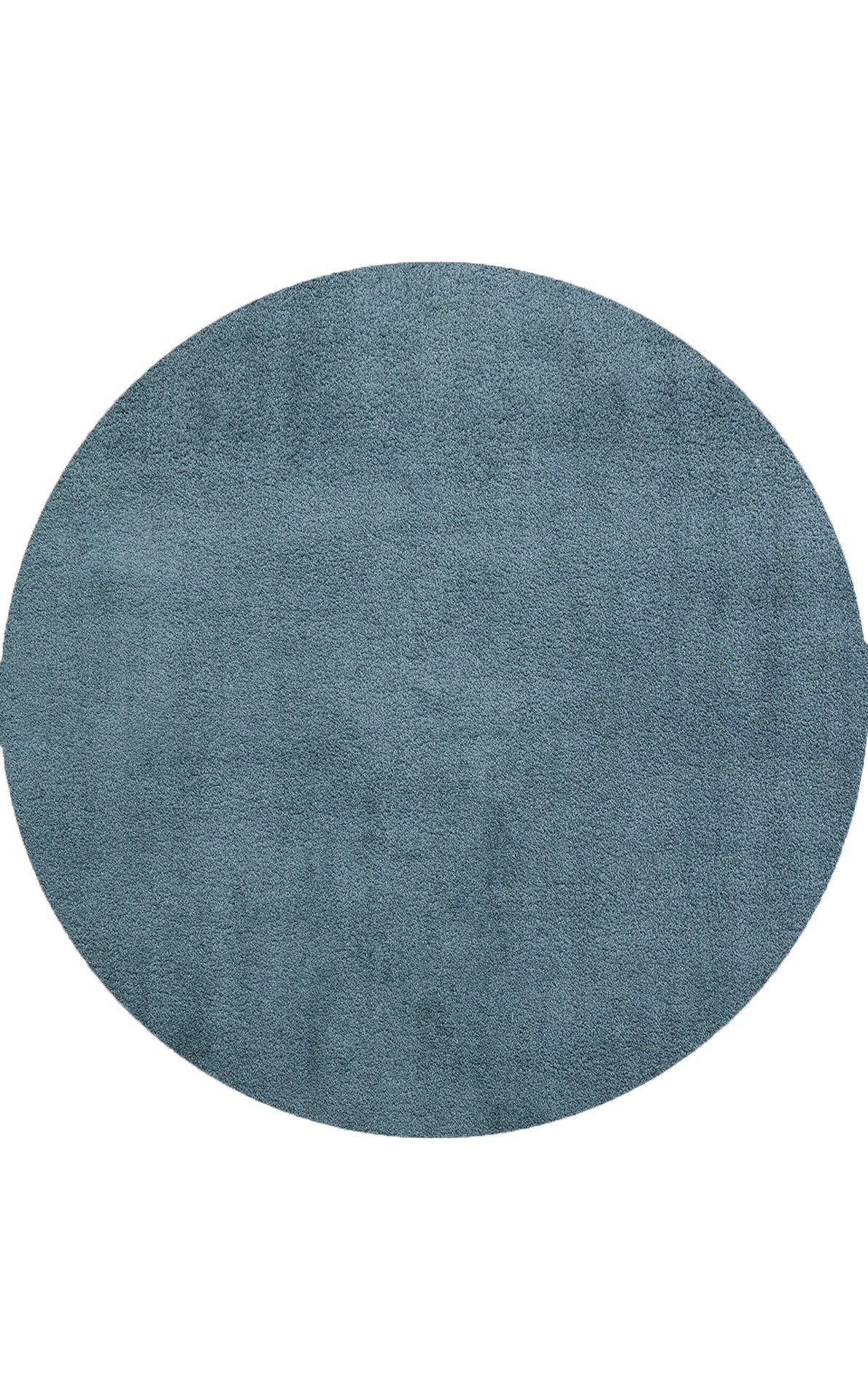 Soft Textured, Fluffy, Easy to Use, Lint-Free, Antiallergic, Modern Blue Round Shaggy Carpet