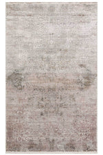 Lidya Dyed Beige Vintage Overdyed Living Room Rug, Textured, Shiny, Tightly Woven, Classic Decorative Design