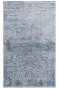 Lidya Dyed Mavi Vintage Overdyed Salon Halısı Dokulu Parlak Sık Dokuma Klasik Dekoratif Tasarım