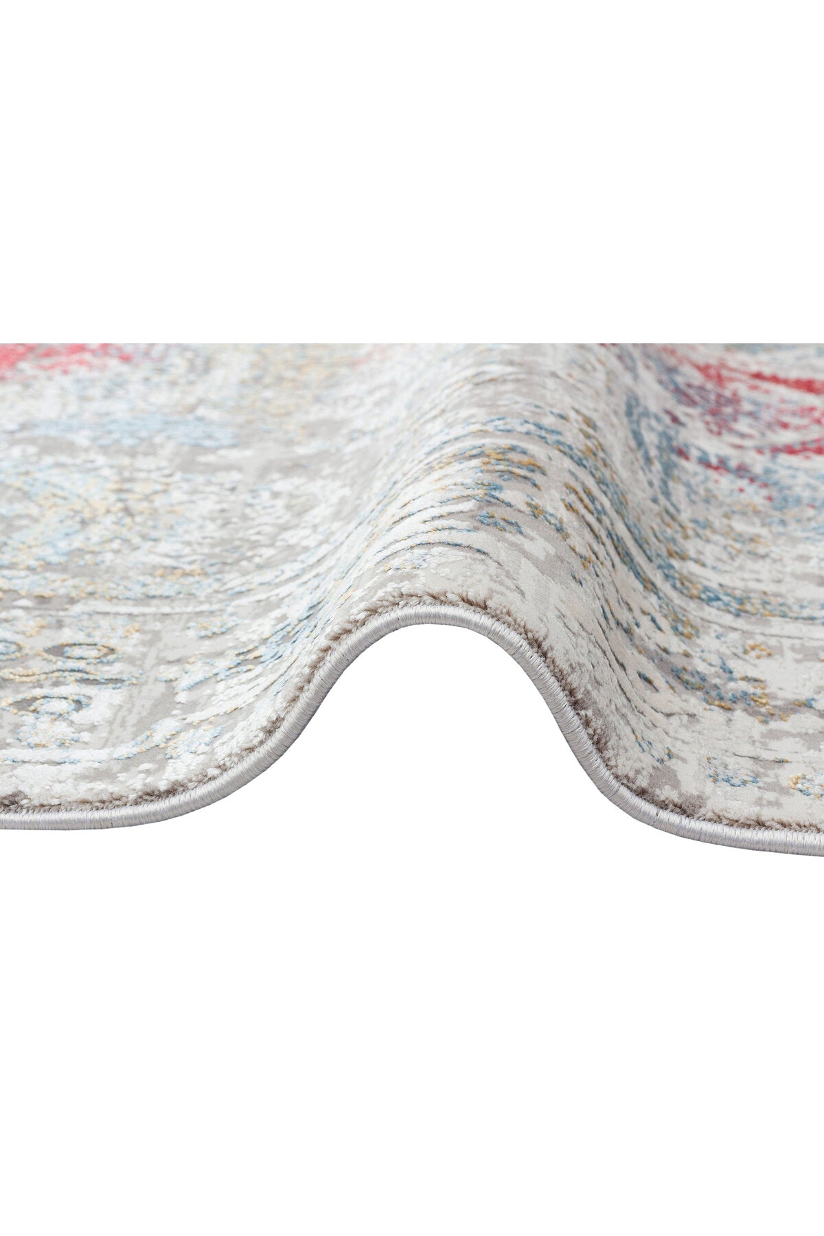 Lidya Eskitme Bej Çok Renkli Rengi Bambu Viskon Akrilik Soyut Desen Sık Dokuma Modern Salon Halısı