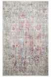 Lidya Vintage Beige Multicolored Bamboo Viscose Acrylic Abstract Pattern Tightly Woven Modern Living Room Rug