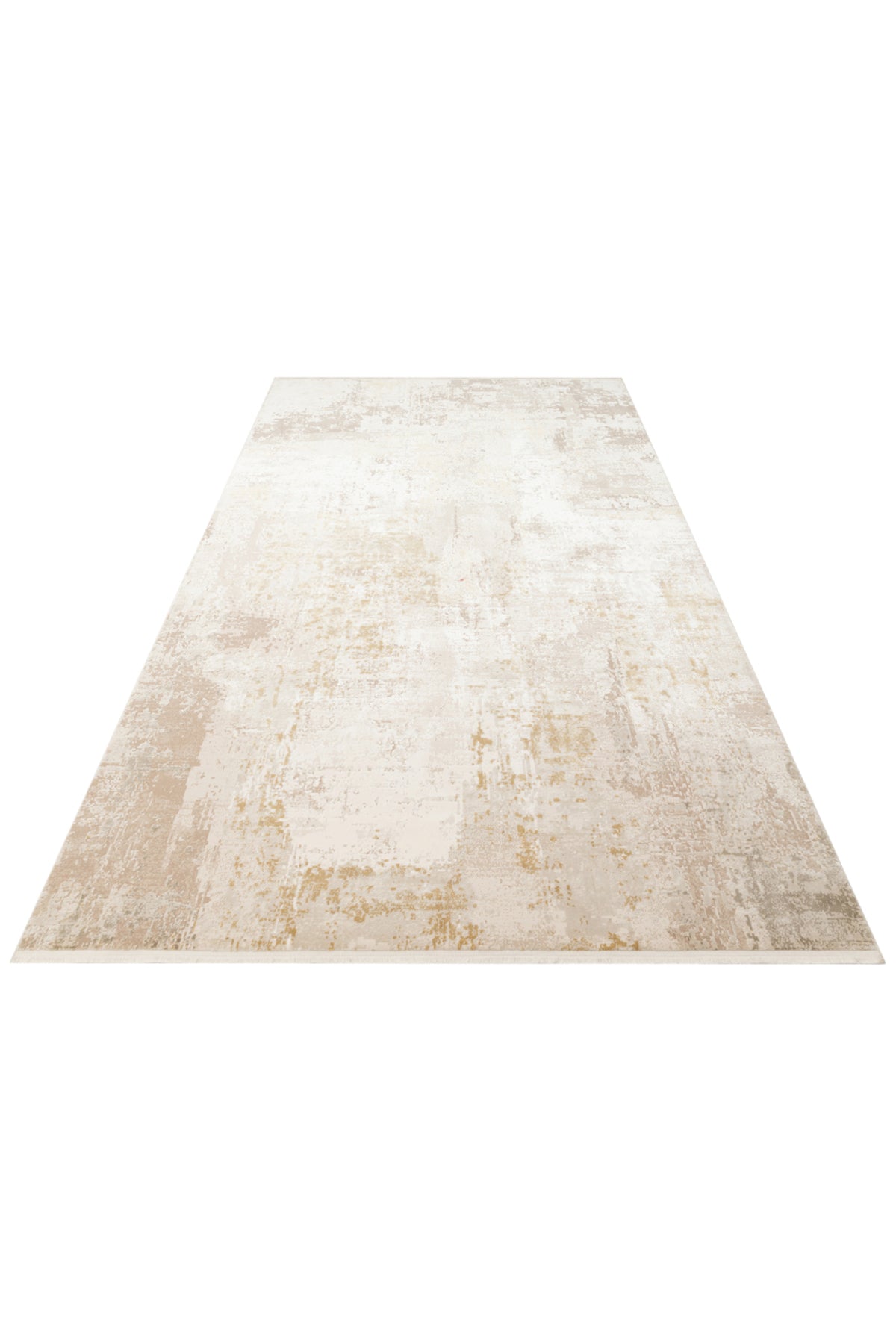 Lidya Eskitme Gold Rengi Bambu Viskon Akrilik Soyut Desen Sık Dokuma Klasik Modern Salon Halısı