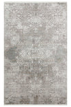 Lidya Etknik Pattern Vintage Cream Grey Color Bamboo Viscose Acrylic Tightly Woven Modern Living Room Rug
