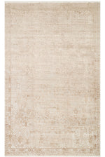 Lidya Etknik Pattern Classic Beige Bamboo Viscose Acrylic Vintage Tightly Woven Modern Living Room Rug