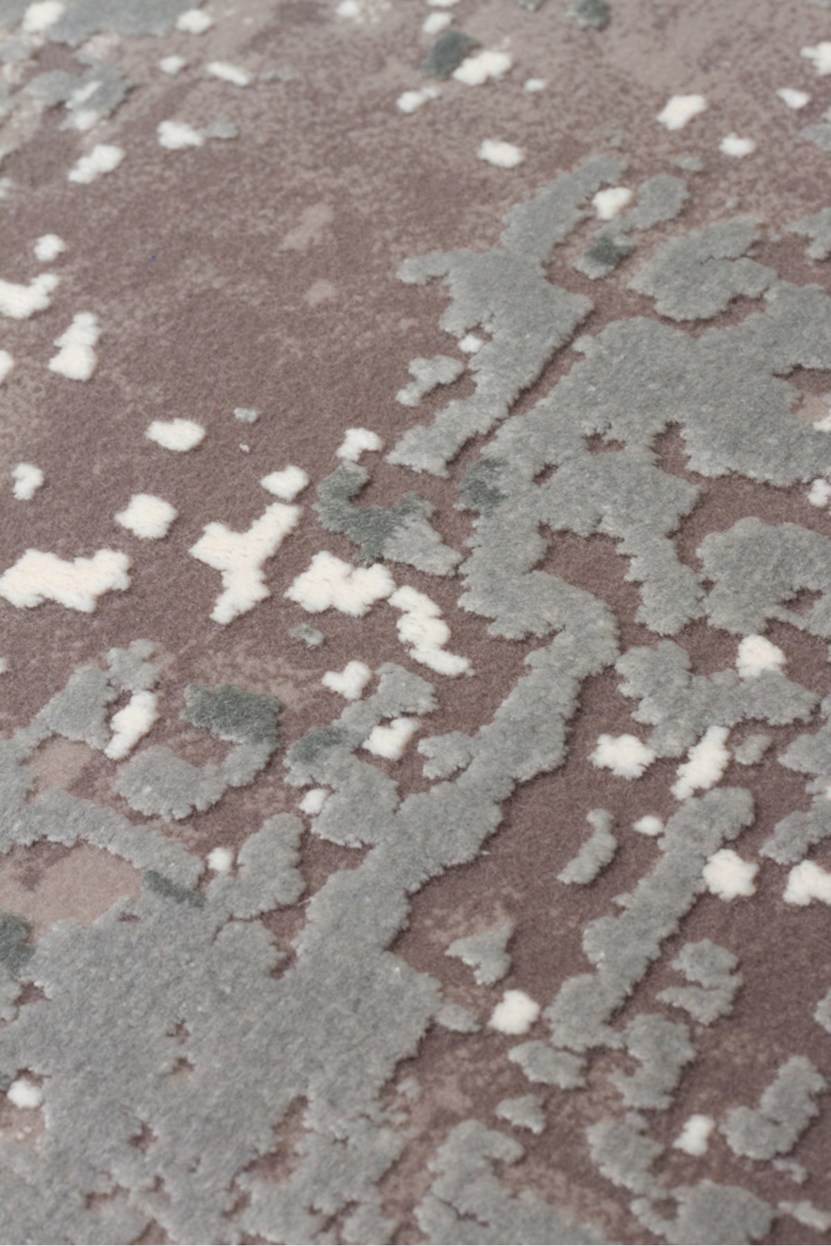 Lidya Gri Bej Kahverengi Bambu Viskon Akrilik Soyut Desen Sık Dokuma Klasik Modern Salon Halısı