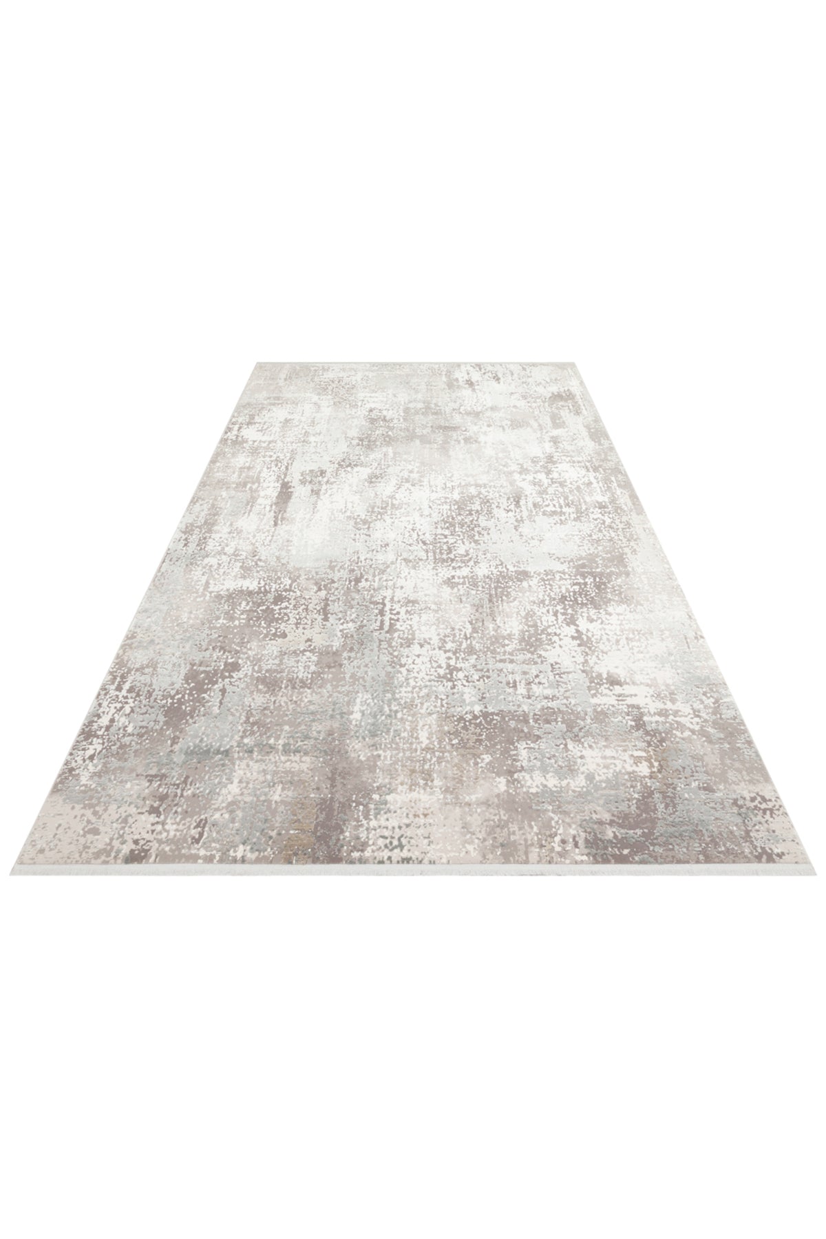 Lidya Gri Bej Kahverengi Bambu Viskon Akrilik Soyut Desen Sık Dokuma Klasik Modern Salon Halısı