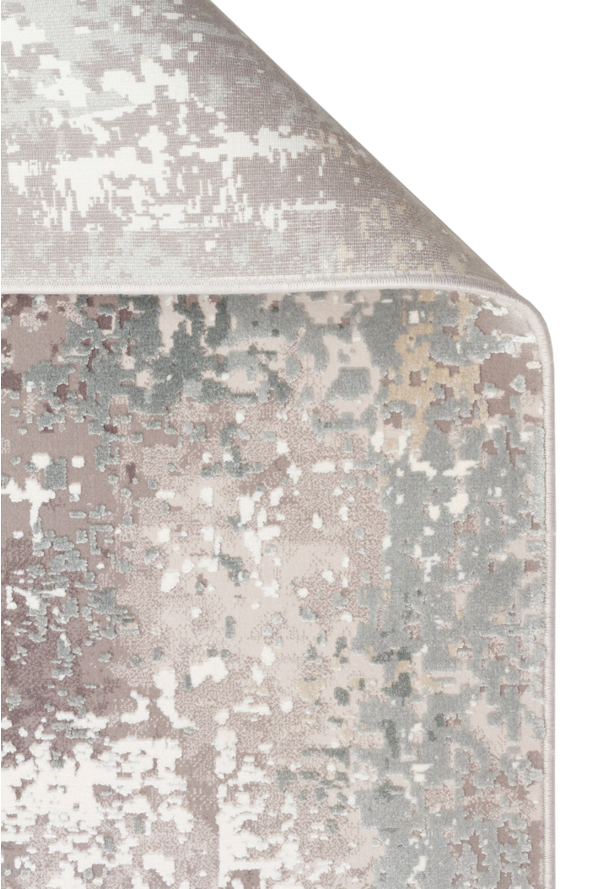 Lidya Gri Bej Kahverengi Bambu Viskon Akrilik Soyut Desen Sık Dokuma Klasik Modern Salon Halısı