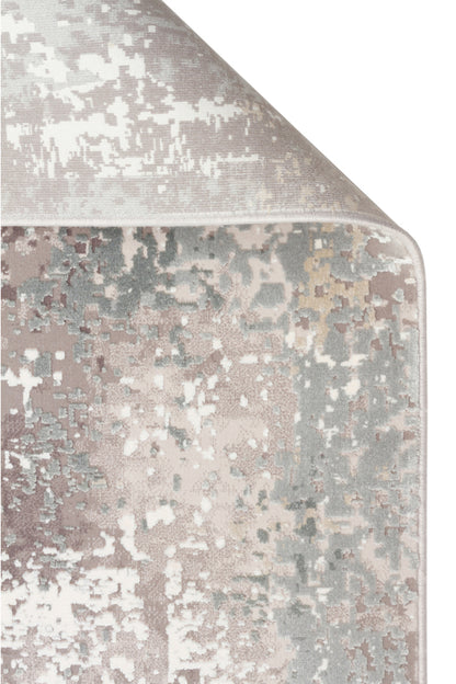 Lidya Gri Bej Kahverengi Bambu Viskon Akrilik Soyut Desen Sık Dokuma Klasik Modern Salon Halısı