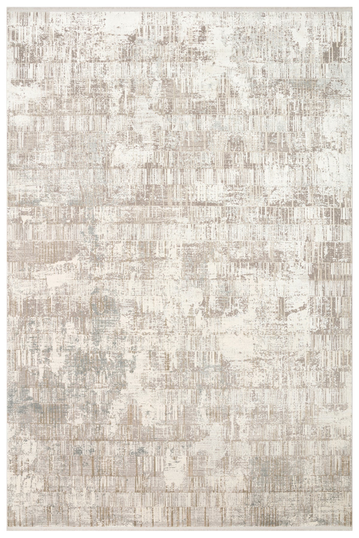 Lidya Klasik Bej Krem Bambu Viskon Akrilik Soyut Desenli Sık DokumaModern Salon Halısı