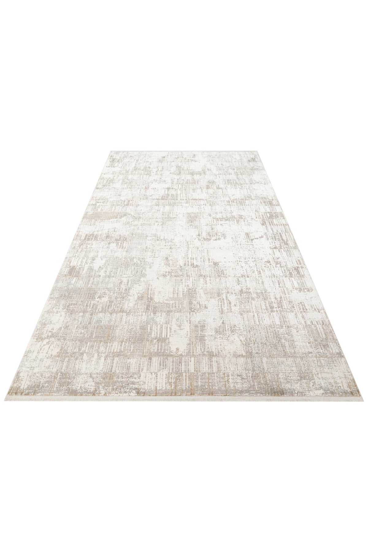 Lidya Klasik Bej Krem Bambu Viskon Akrilik Soyut Desenli Sık DokumaModern Salon Halısı