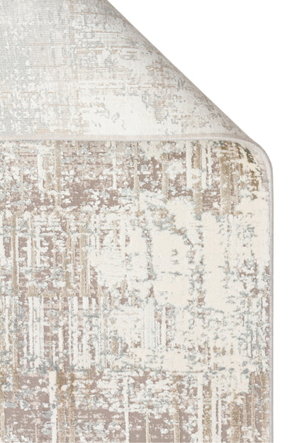 Lidya Klasik Bej Krem Bambu Viskon Akrilik Soyut Desenli Sık DokumaModern Salon Halısı